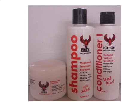 Kitikiti Scalp & Skin Treatment Combo Set (Oily Treatment, Medicated Shampoo, and Medicated Conditioner I) with Free Hollywood Bar Soap!!