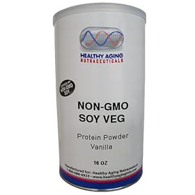 Healthy Aging Nutraceuticals Non-gmo Soy Vegetarian Protein Powder Vanilla 16-Ounce