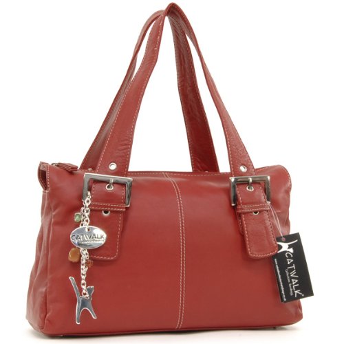 Catwalk Collection Red Leather Jane Bag