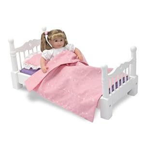 Amazon.com: Melissa & Doug Deluxe Wooden Doll Furniture - Bed: Melissa & Doug, 789 : Toys & Games