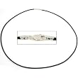 Leather Cord Necklace Black 18"
