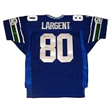 Steve Largent Autographed Seattle Seahawks (Blue #80) Wilson Jersey w/ "HOF 95" at Amazon.com