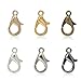 HYBEADS 100Pcs Mixed Color 10mm Plated Lobster Clasp Findings Making for Jewelry