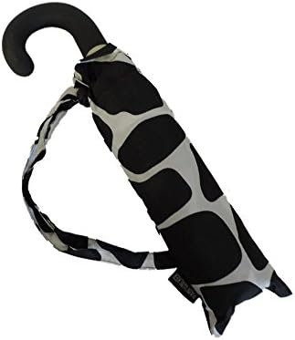 Rain Walker Automatic Compact Umbrella Safari Animals Black & White