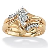 2-Piece Diamond 10k Gold Ring Set