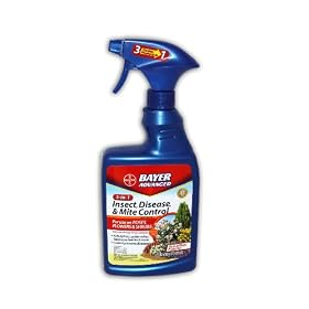 Bayer 701287A 3-in-1 Insect Disease and Mite Control Ready-to-Spray, 32-Ounce by Bayer