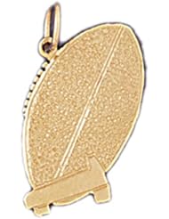 Dazzlers Solid 14k Gold Football Ball Charm Pendant Available in three colors from jewelsberry (weights: 1.6 grams only)
