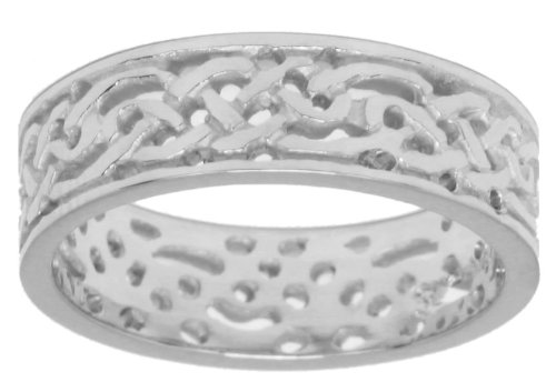 Buy Men's 14k White Gold Irish Celtic Knot Wedding Ring Band Buy Men's 14k White Gold Irish Celtic Knot Wedding Ring Band