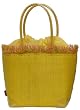 Colorful Straw / Beach / Shopper / Tote Bag Lemon Yellow Small