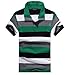 Aoibox Men's Short Sleeve Striped Polo Shirt