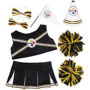 Build-A-Bear Workshop Pittsburgh Steelers Cheerleader Uniform 6 pc.