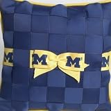 Michigan Wolverines Team Colored Bow Pillow