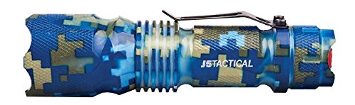 J5 Tactical J5 V1 Pro Blue Aqua Tactical Flashlight - The Original 300 lm Ultra Bright, LED Mini 3 Mode Flashlight, Blue Aqua