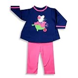 Picture Me - Toddler Girls Long Sleeve Pant Set, Navy, Pink
