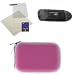 GTMax 3pcs Hot Pink Eva Case + USB Memory Card Reader + LCD Screen Protector for Canon PowerShot A2300, A2400 IS, A3400 IS, A4000 IS, ELPH 320 HS, ELPH 310 HS, ELPH 530 HS, ELPH 110 HS, ELPH 520 HS, S100, S110