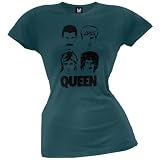 Queen - Flocked Faces Juniors T-Shirt