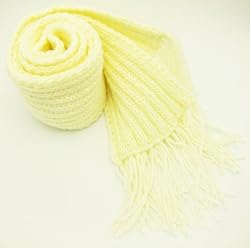 Knitted Classic Acrylic Scarf - Idea Gift for Men - Soothing Vanilla (100% Knitted By Hand)