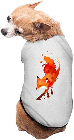 Jade Best Graphic Dye Paintings Animal Fox Puppies And Dog Shirt Gray Size L