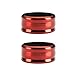 Pedrini Wine and Bar Wine Bottle Collars (Metallic Red, Set of 2)