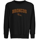 NCAA Western Michigan Broncos Youth Black Logo Arch Crew Neck Fleece Sweatshirt