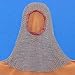 Chain Mail Armor Coif-Lightweight Anodized Aluminum Chainmail Hood with Leather Trim-Medieval Knight / Roman Armor