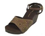 KATHY Van Zeeland - Kathy Van Zeeland Melissa Womens Wedge Heel Sandal, Shoe Size 8.5 Brown