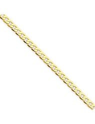 14k 2.4mm Beveled Curb Chain, Size 7
