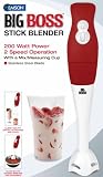 Big Boss 200 Watt Power 2-Speed Operation Immersion Hand-Stick Blender/mixer  with a Mix/Measuring Cup