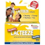 Lacteeze Childrens 100 chewable tablets Strawberry