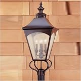 Bundle-06 Homestead Outdoor Post Lantern in Oil Rubbed Bronze (3 Pieces) Finish: Black Sable