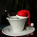 Mudra Loose Leaf Tea Infuser with Santa Hat Strainer and Steel Ball