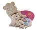 Handmade Artisan Organic Decorative Toy Puzzle - Bear Family II (Hand-painted)