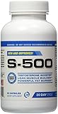 Testosterone Booster Fat Burner for Men-S-500 All In One Ultra Concentrated Muscle Builder, Pre Work Out, Nitric Oxide Supplement, Fat Burner, Energy Pills, Weight Loss Supplement, 60 Capsules, 30 Day Cycle, Look Great, Feel Great Today