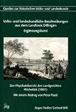 Volks- und landeskundliche Beschreibungen aus dem Landkreis Dillingen, Erg&auml;nzungsband
