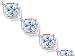 Classy & Elegant Princess Cut White CZ Gemstone Bracelet in Sterling Silver