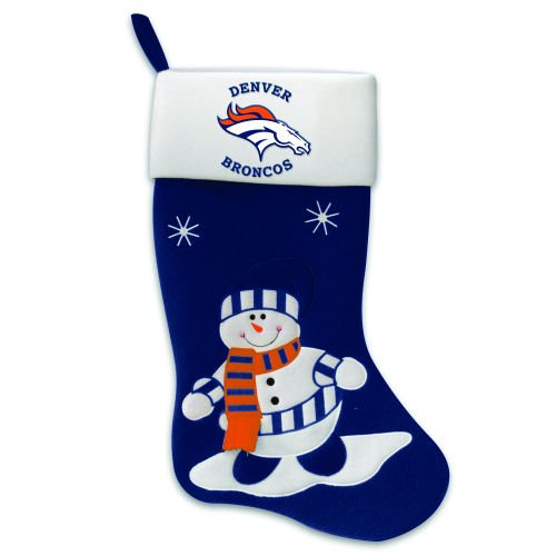 Denver Broncos Snowman Felt Stocking