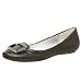 Nine West Women's Gain Ballet Flat,Black Leather,9 M