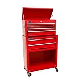 HOMAK RD07062400 Home Owner's Combo Top Chest/Roller Cabinet Combo Red