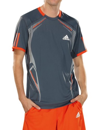 Adidas Herren Tennisshirt Barricade Crew, dark onix/high energy s12, XL, X22389 Preisvergleich
