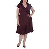 Women's Plus-Size Merona® Plum Short-Sleeve Wrap Dress