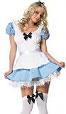 Alice in Wonderland Dress Sexy Adult Halloween Costume Skimpy Naughty Wonder Land Fairytale Outfit