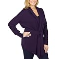 Merona&reg; Collection Plus Merino Wool Wrap Cardigan -Purple