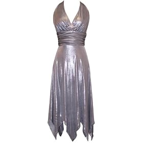Stretch Halter Dress Fairy Hem Prom Formal Holiday Party Gown