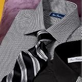 Trim Fit Houndstooth Dress Shirt