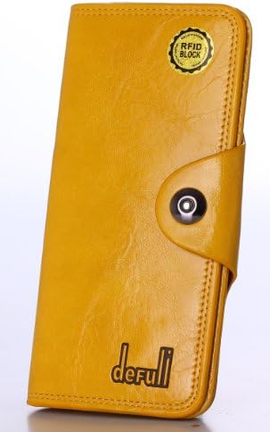 DEFULI Fashion Royal RFID Blocking Secure Wallet Pocket-with 24 Card Slots