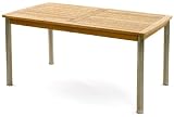 Produkt-Bild: Belardo Tisch, rechteckig, Somerset, Teak mit Edelstahl