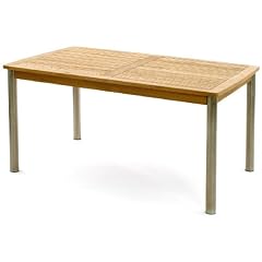 Belardo Tisch, rechteckig, Somerset, Teak mit Edelstahl