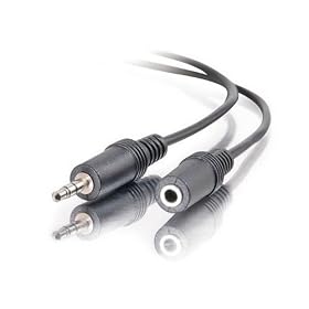 3.5mm Stereo Headphone Extension 15 ft. Coiled