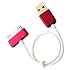 エアーズジャパン iPorter 充電&データ転送 USBショートケーブル iPhone4S/4/3GS/3G/iPod対応 21cm レッド UKJ-SPHRD