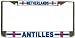 Netherlands Antilles Flag Chrome Metal License Plate Frame Holder